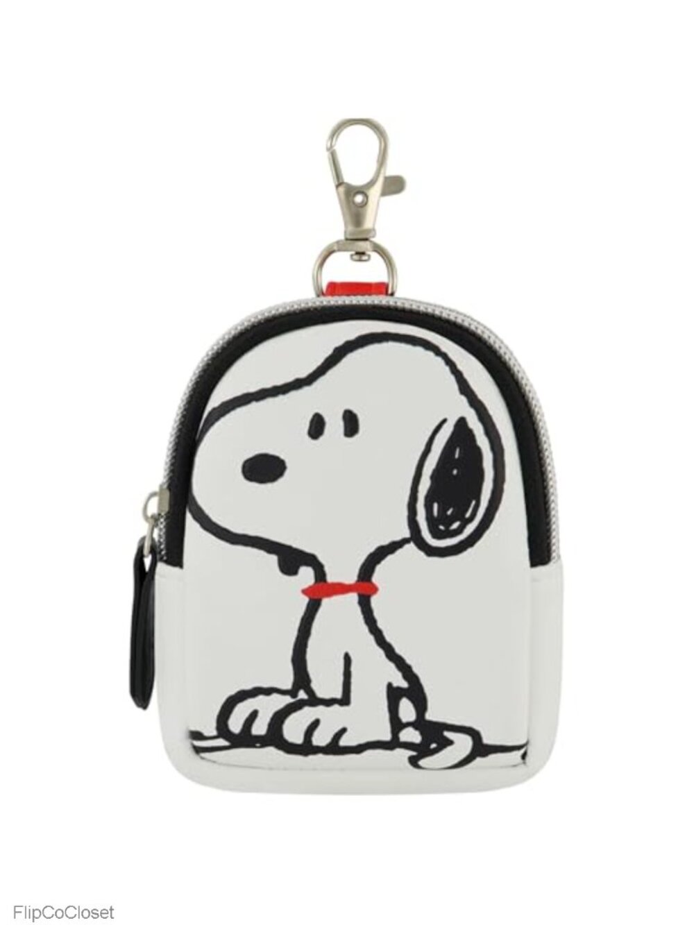 Snoopy Peanuts PU Zippered Coin Purse Keychain Wallet
